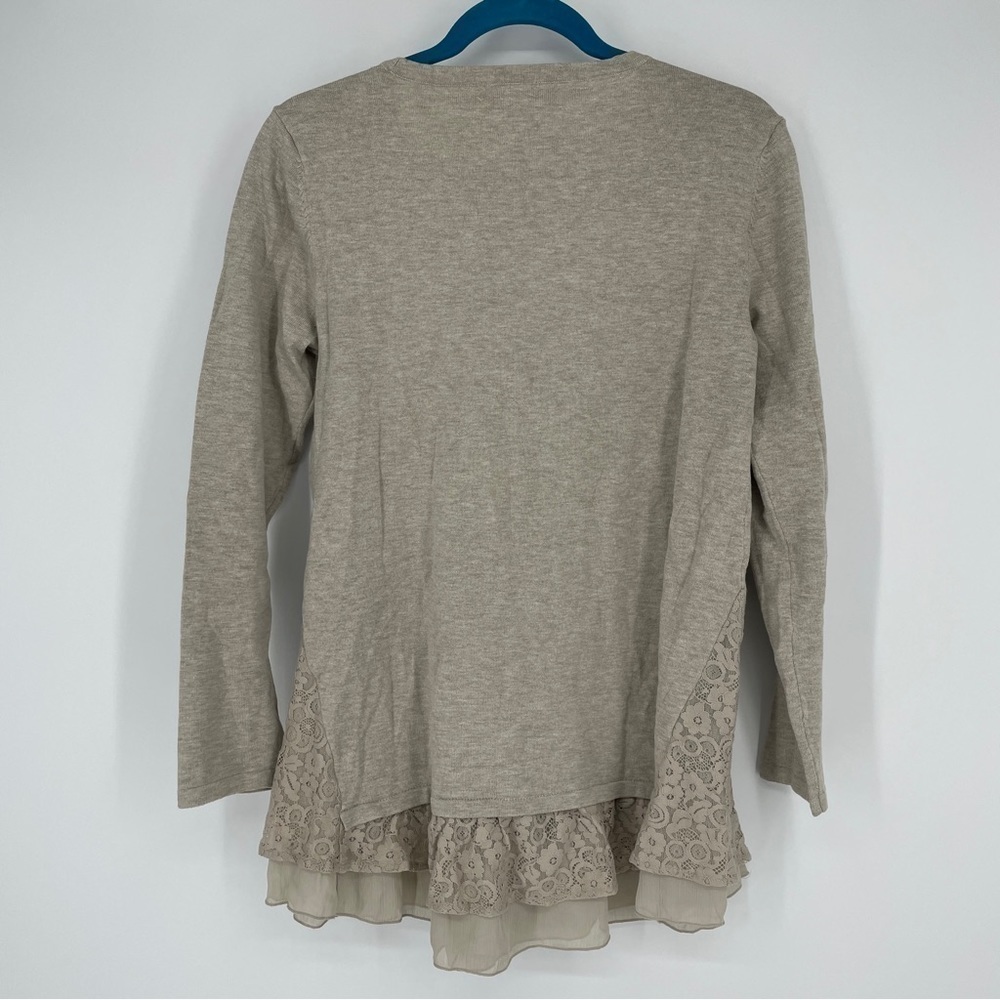 Style & Co beige sweater with lace detail - Picture 4 of 6